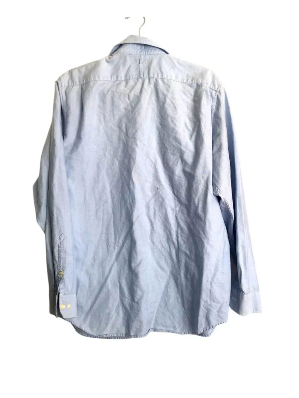 BANANA REPUBLIC- MENS BLUE LONG SLEEVE BUTTON DOWN COTTON SHIRT SIZE MEDIUM